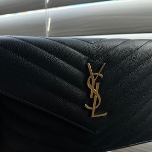YSL CASSANDRE ENVELOPE CHAIN WALLET/PURSE